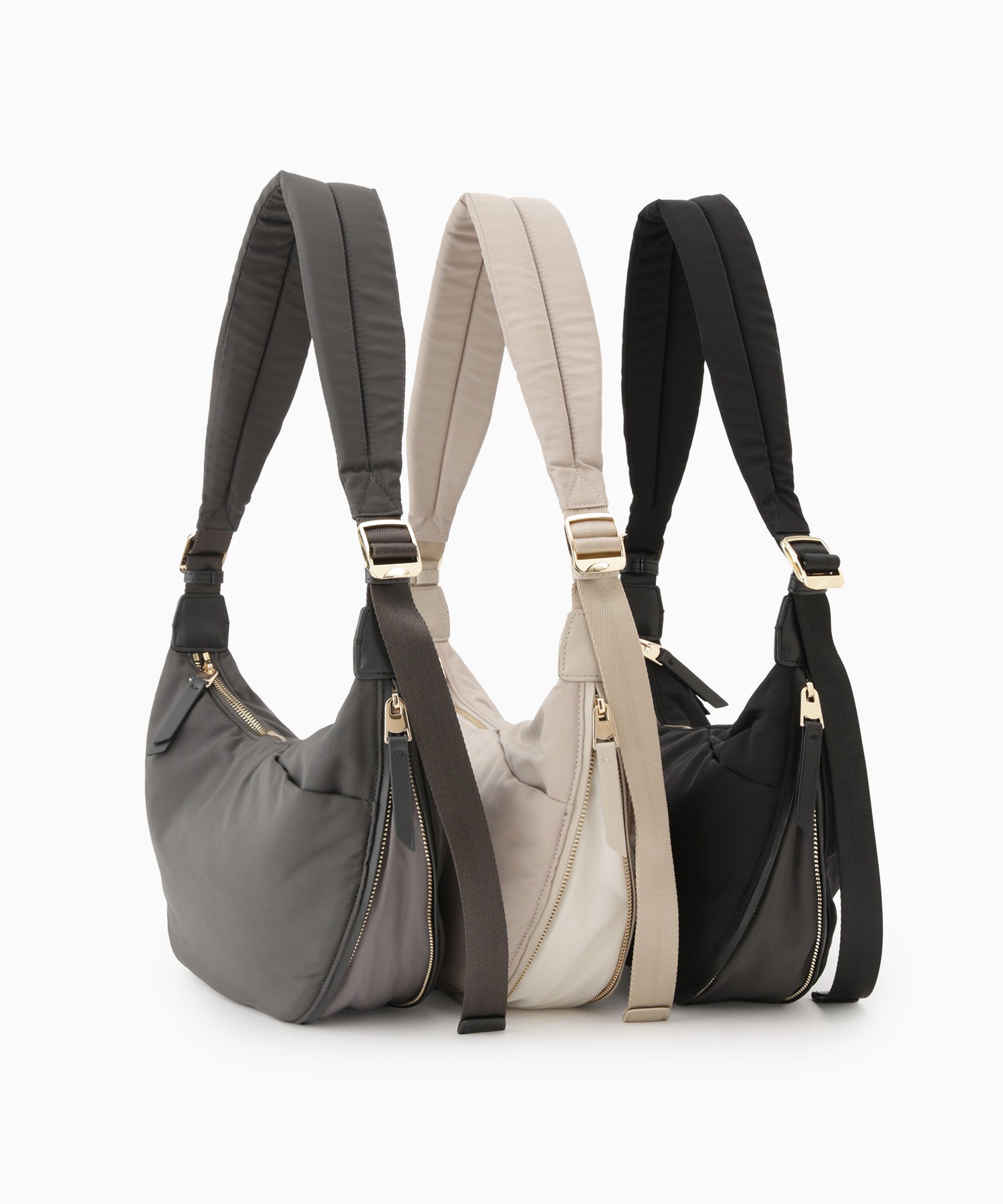 バッグ　ハッスイバイカラーハーフムーン