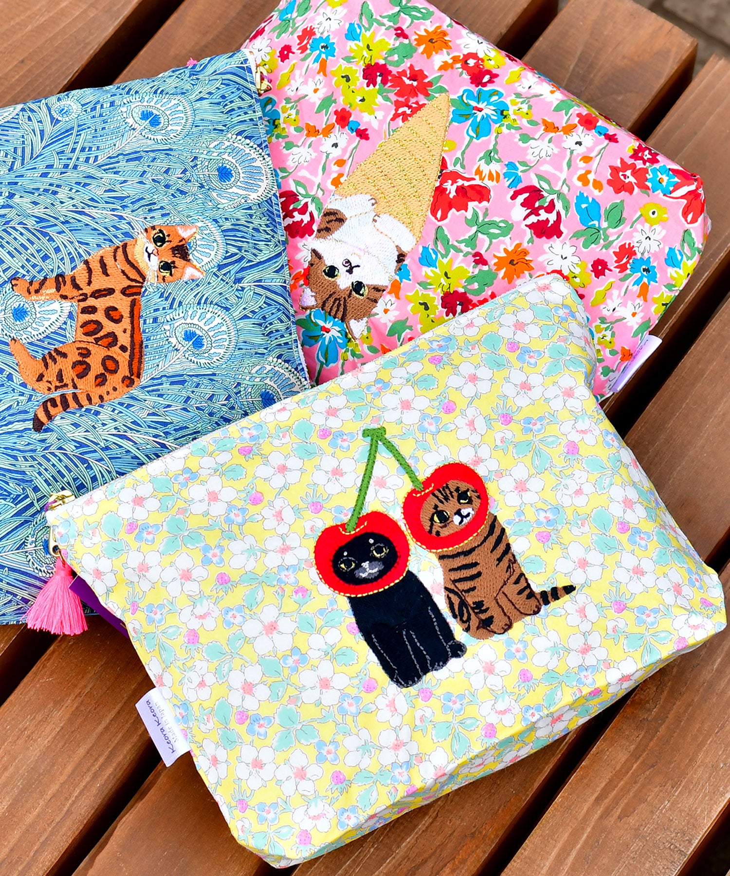 ポーチ　KEORA KEORA　チェリーネコ