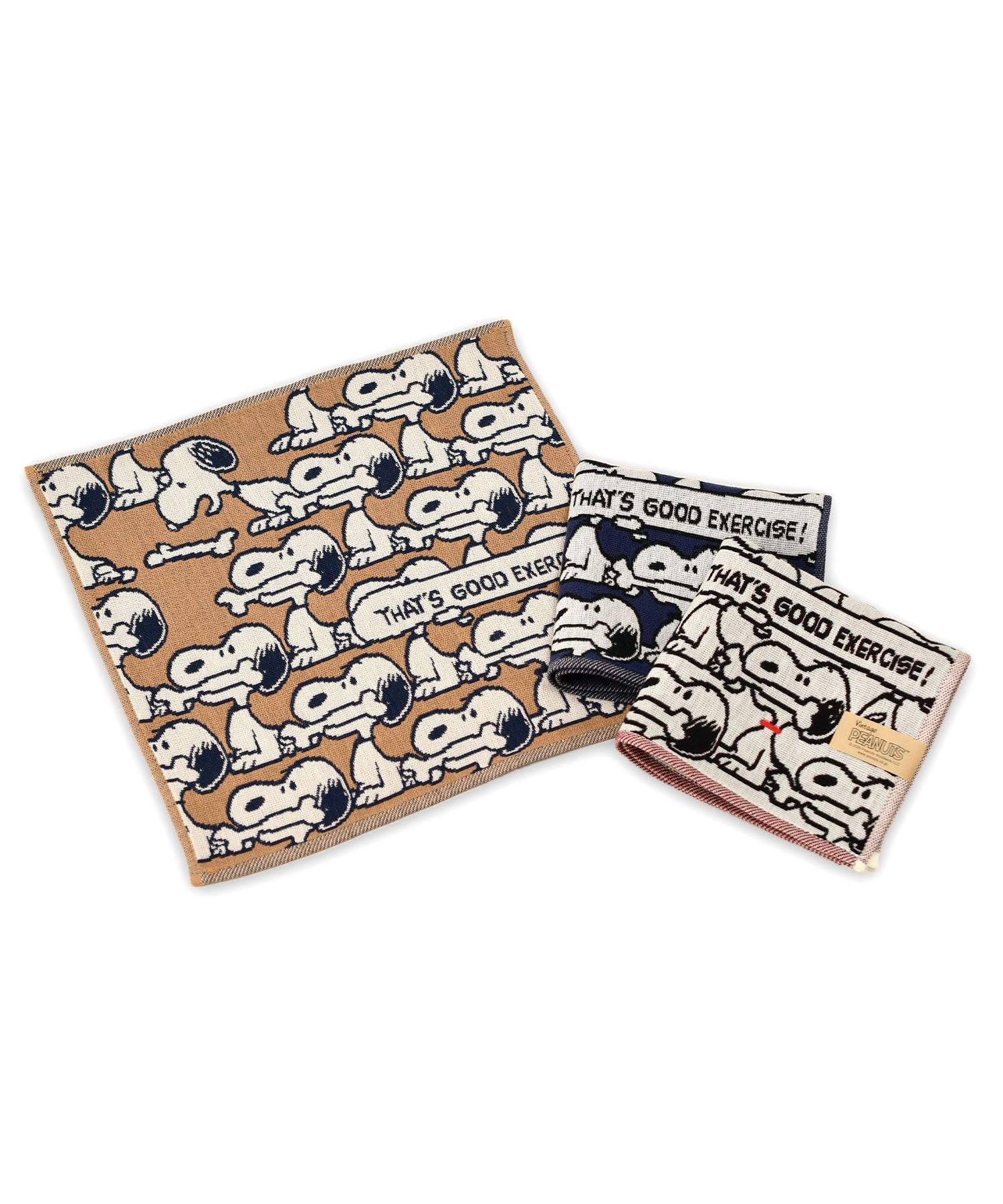 トリプルガーゼハンカチ　PEANUTS　ボーン
