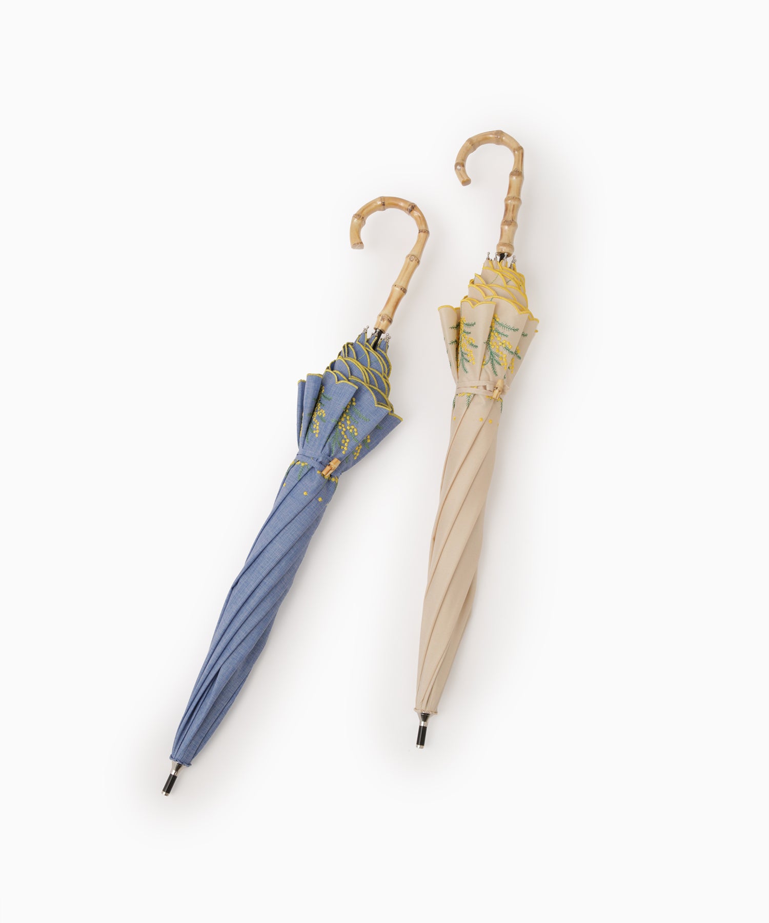 日傘　ミモザ刺繍