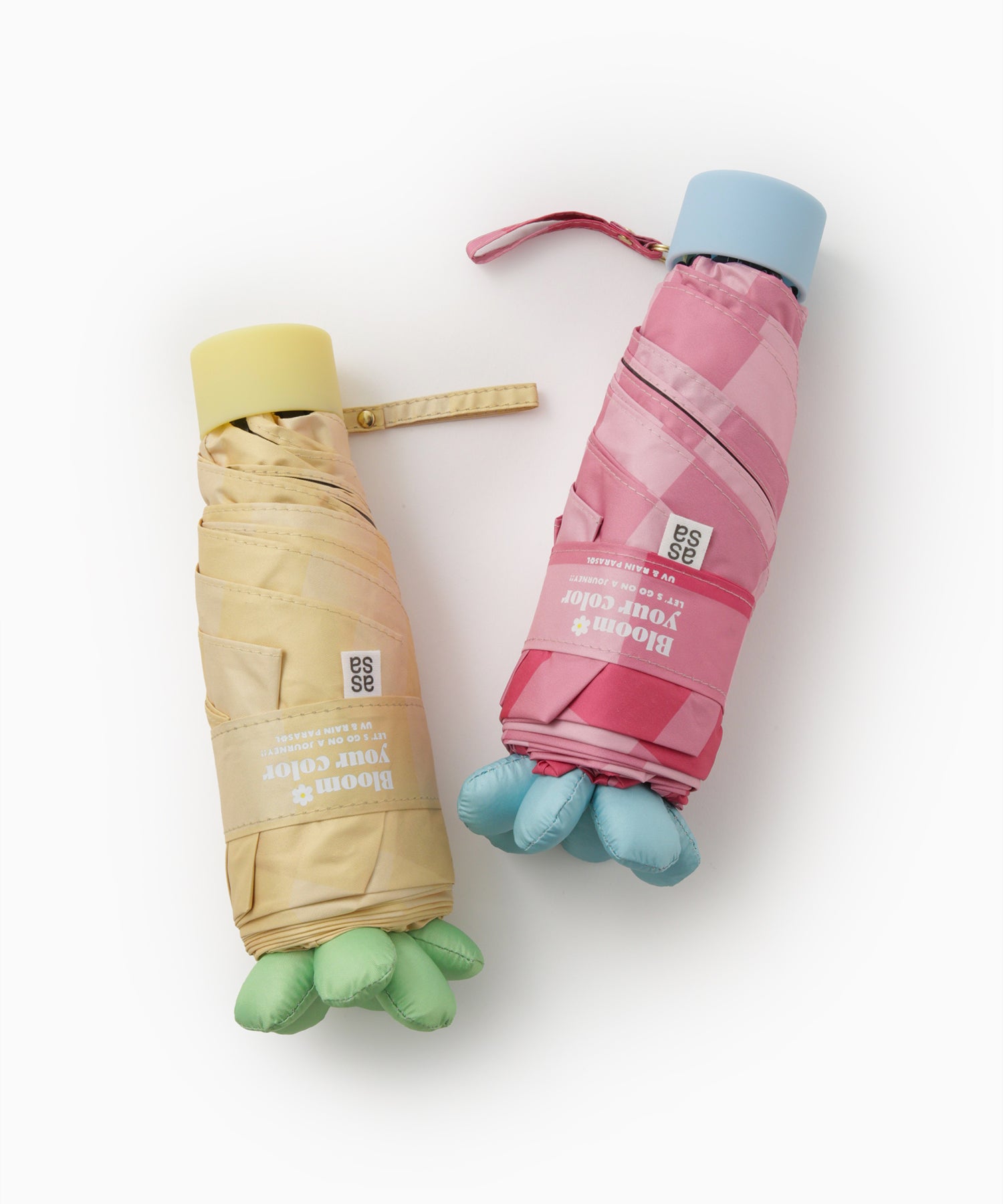 日傘ミニＡ　OHANAチェック　晴雨兼用 UVカット100％