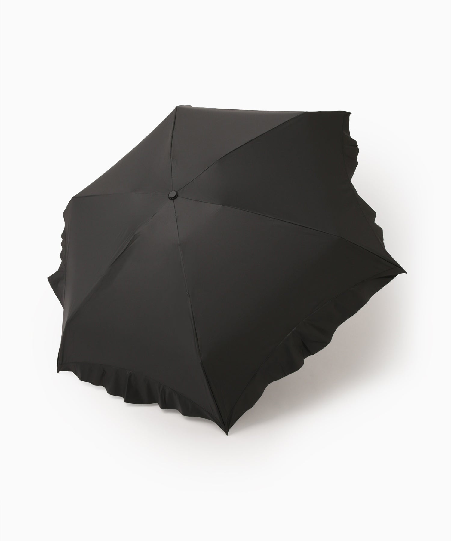 日傘ミニ　コンパクトフリル　UVカット100％ 涼感・晴雨兼用