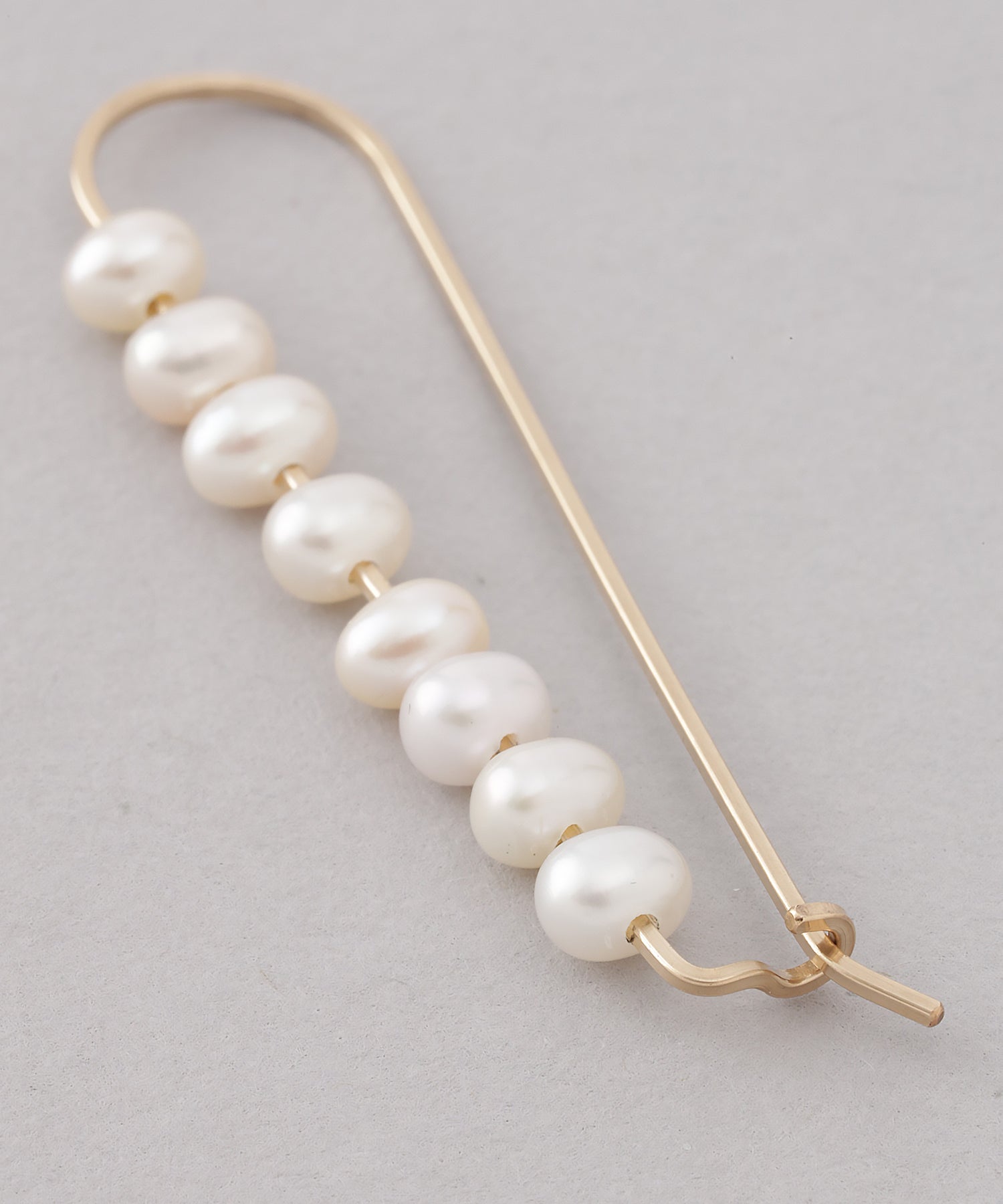 ピアス　Hooks and Luxe　ロングバー　淡水パール