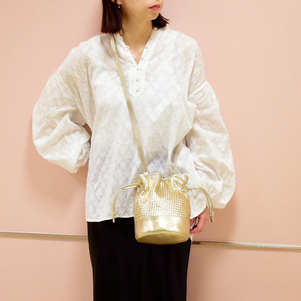 ［オンラインストアのみ］バッグ　perche/ペルケ　レザーメッシュバケット２WAY