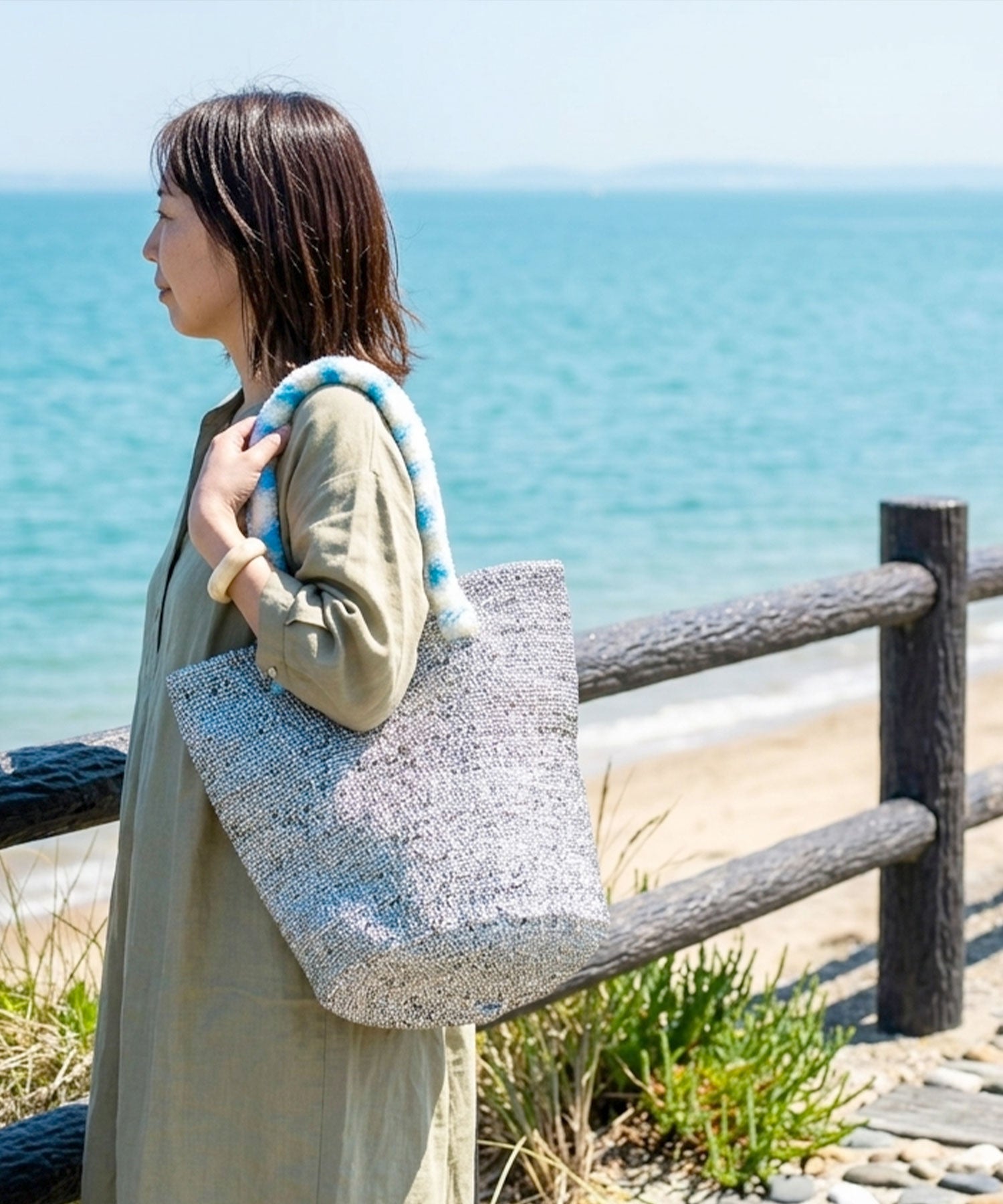 バッグ　サイザル　シェニール