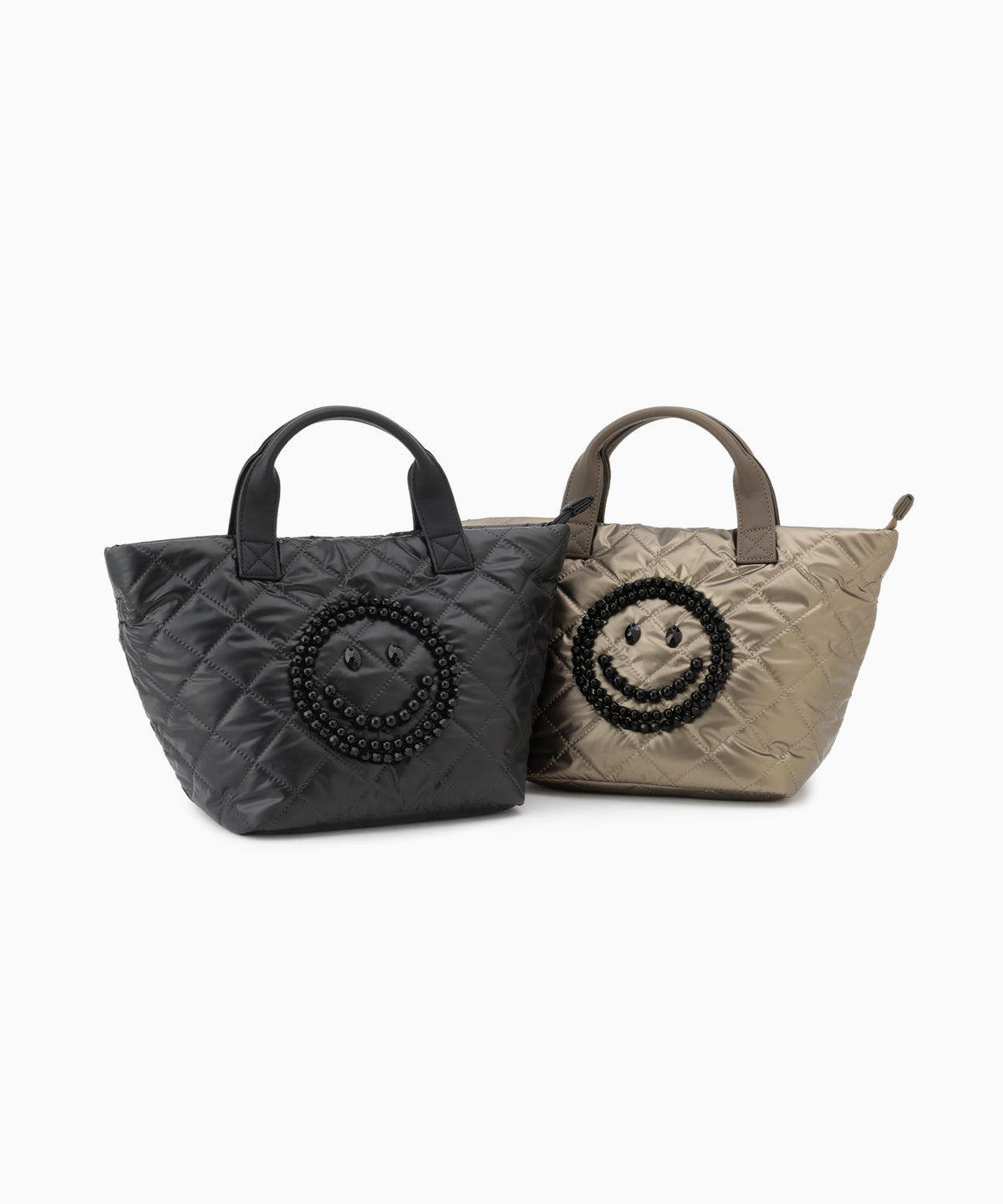 cooco/クーコ　SMILYビーズ＆メタリックキルティングトート