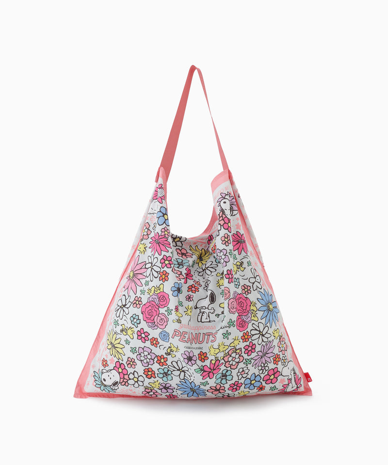ROOTOTE PEANUTS TABLO50 スカーフ型トートバッグを肩に掛けた時のドレープ感
