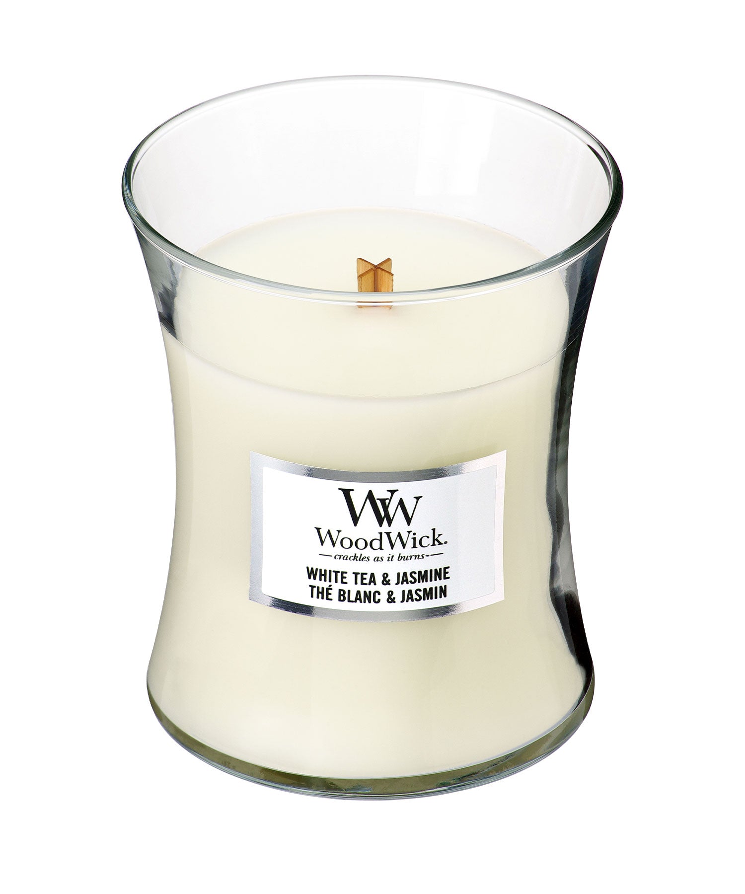 WoodWick ジャーキャンドルＭ   ［ホワイトティー＆ジャスミン］
