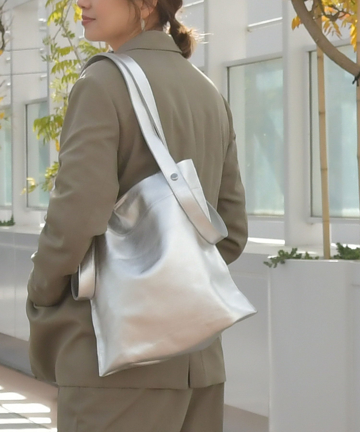 バッグ　レザー2WAYハンドルトート　