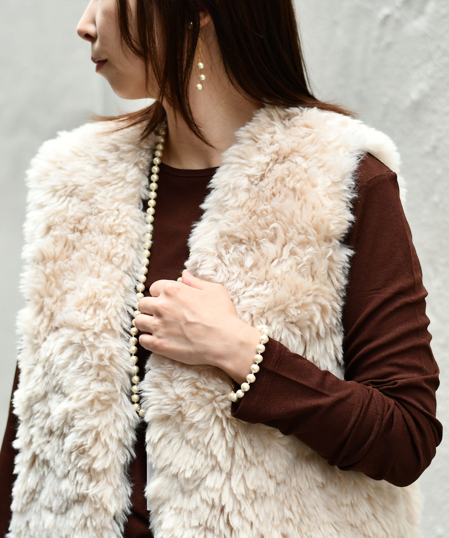 COQULE 2025 ファーコート ニット バッグ セットアップ 2024秋トレンド