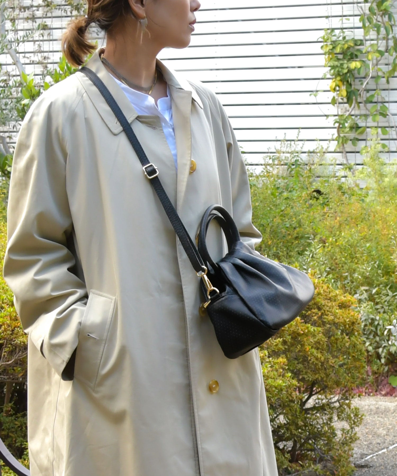 バッグ　MILLELA FIRENZE/ミレッラ　ラメギャザーハンドル